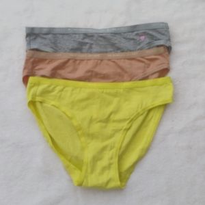 Three Victoria's Secret Cotton Bikini Panties, Small NWT